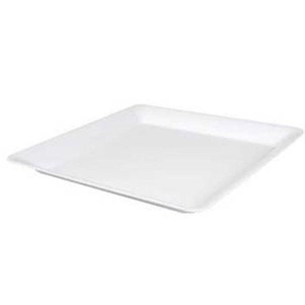Fineline Settings Fineline Settings 3500-WH White 10.75" x 10.75" Square Tray SQ4010.CL